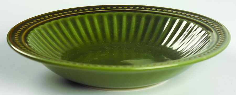 Regent Park Green Soup/Cereal Bowl by Gibson Designs-1