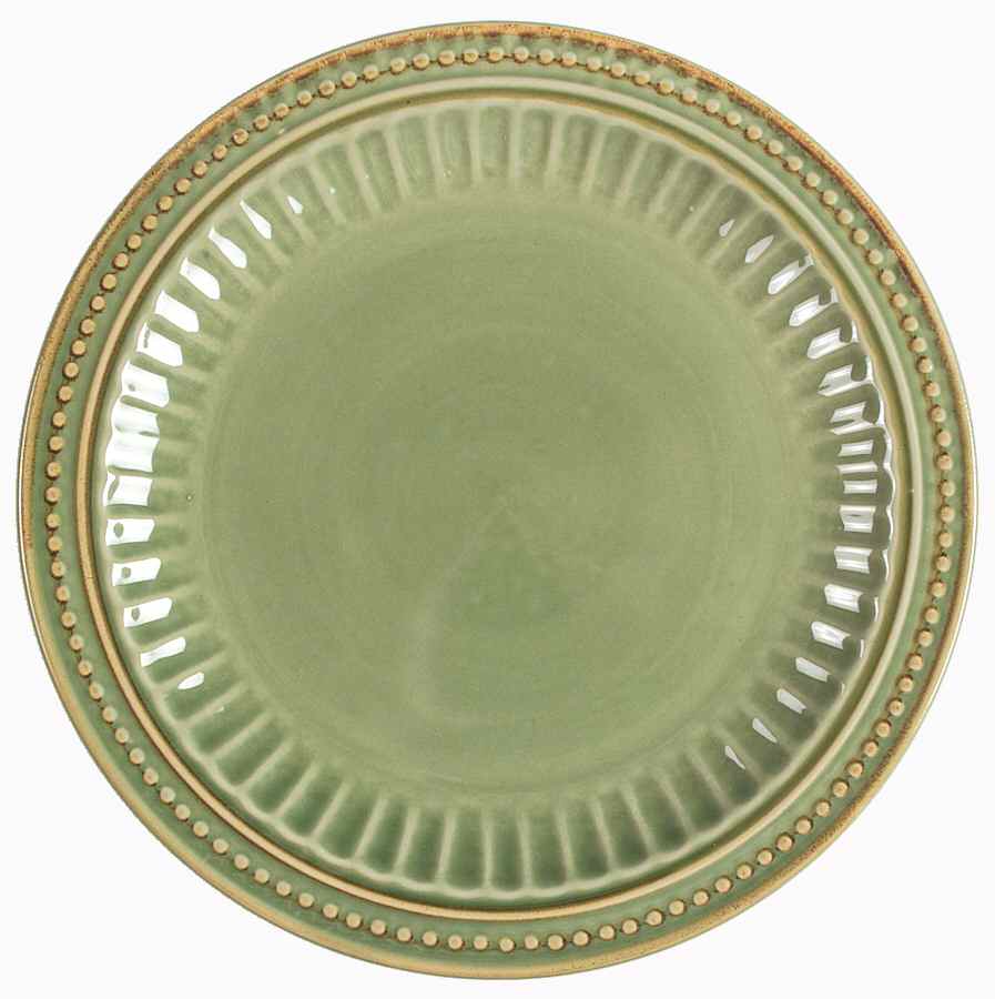 Regent Park Green Dinner Plate by Gibson Designs-1