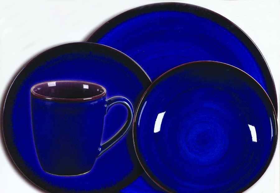 Agate Blue Dinner Plate by Gibson Designs-1