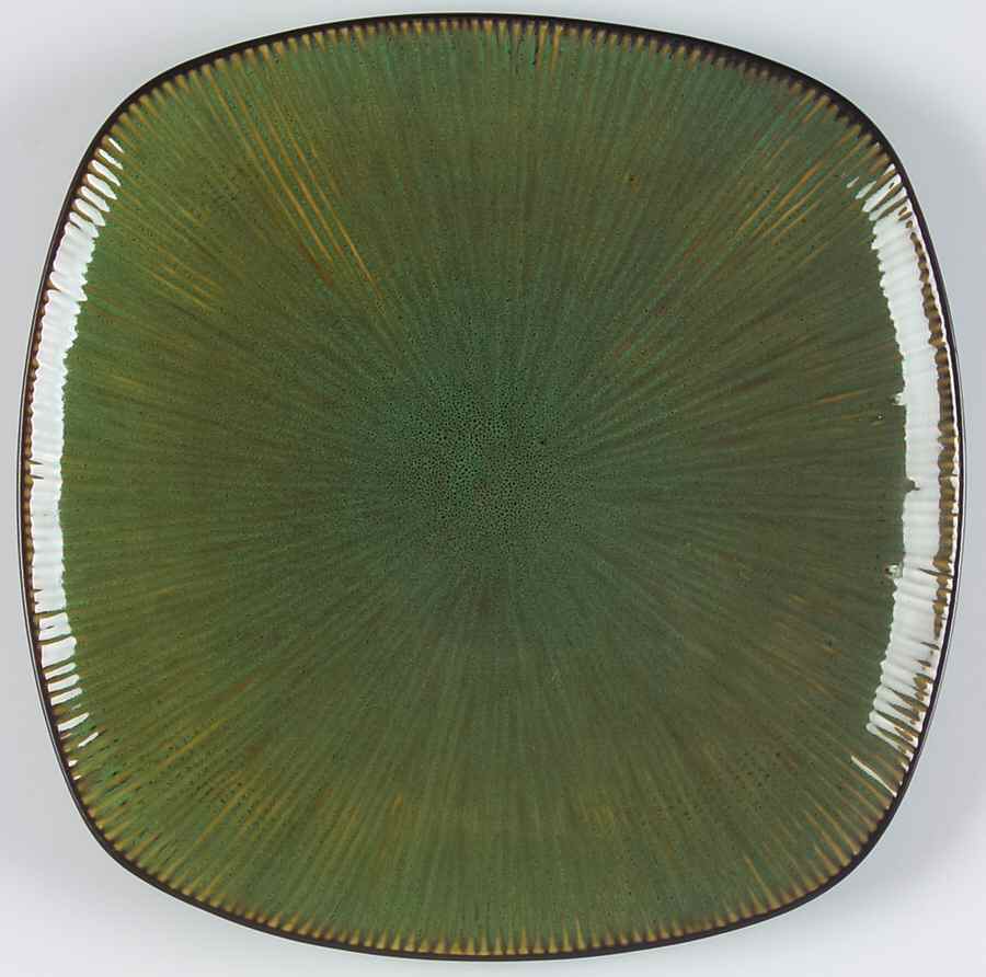 South Seas Green Square Dinner Plate by Gibson Designs-1