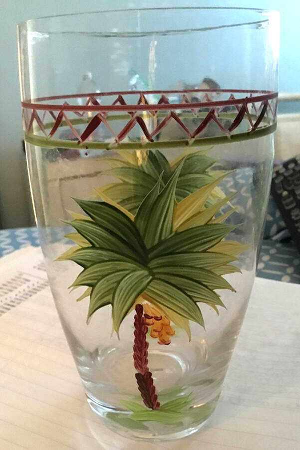 Oasis Palm Glassware Tall Tumbler by Gibson Designs-1