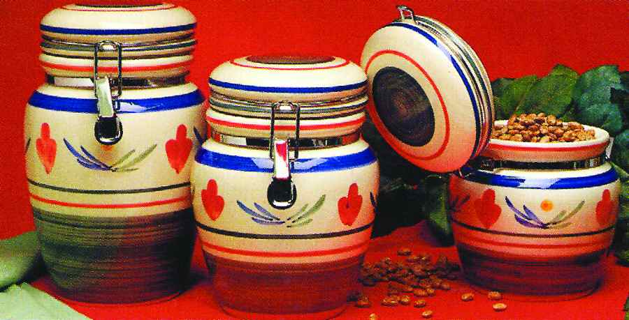Elena Large Canister & Lid by Gibson Designs-1
