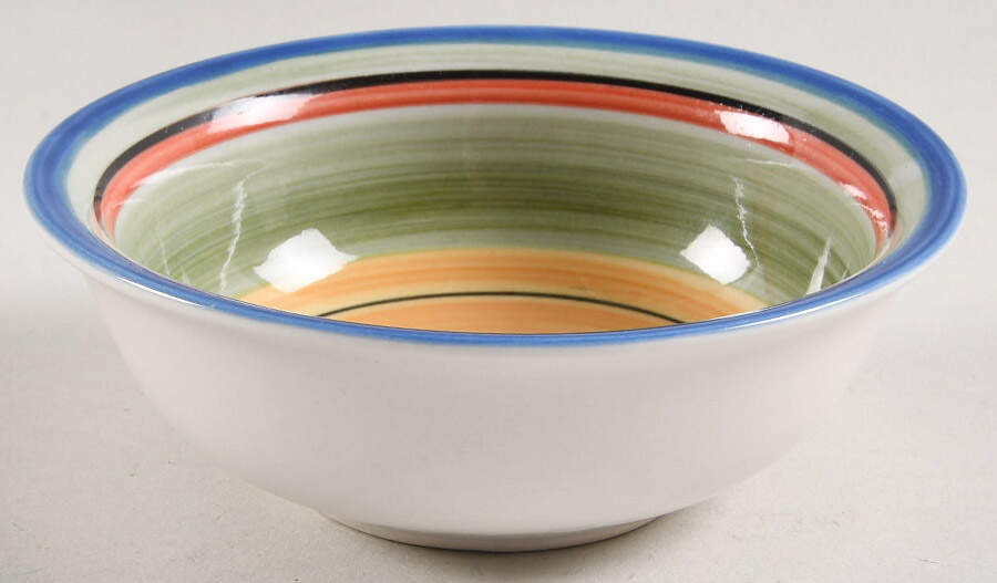 Salsa Stripe Fruit/Dessert (Sauce) Bowl by Gibson Designs-1