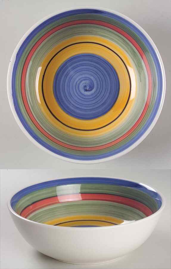 Salsa Stripe Soup/Cereal Bowl by Gibson Designs-1