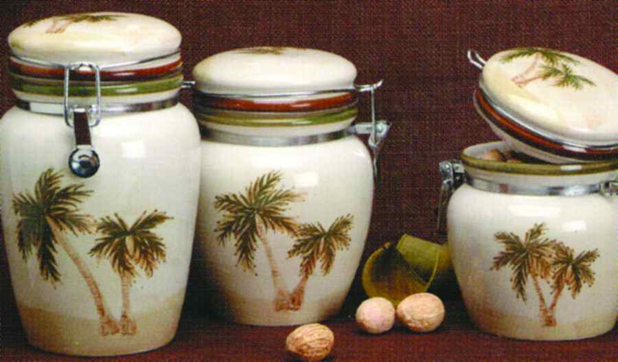 Mojave Palm Large Canister & Lid by Gibson Designs-1