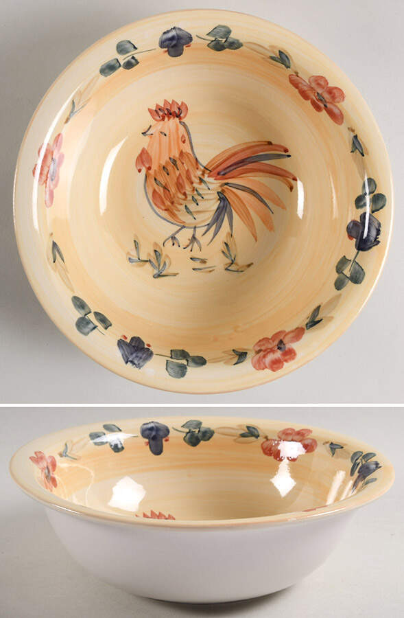 Good Morning-Tan (Handpainted) 9" Round Vegetable Bowl by Gibson Designs-1