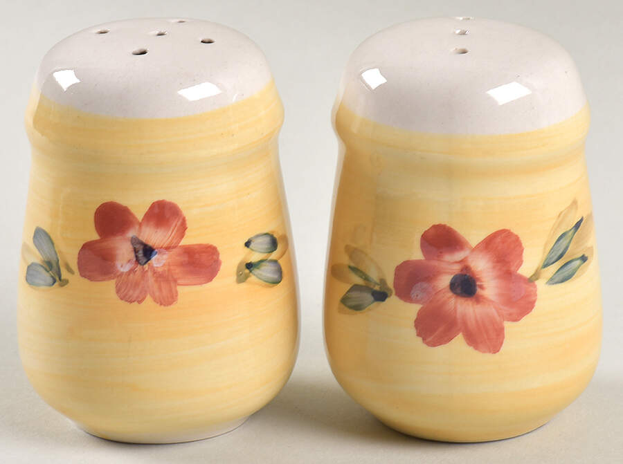 Good Morning-Tan (Handpainted) Salt & Pepper Set by Gibson Designs-1