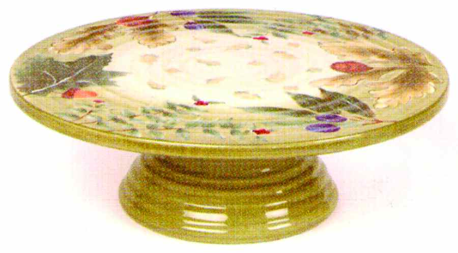 Brookside 12" Diameter Pedestal Cake Stand by Gibson Designs-1