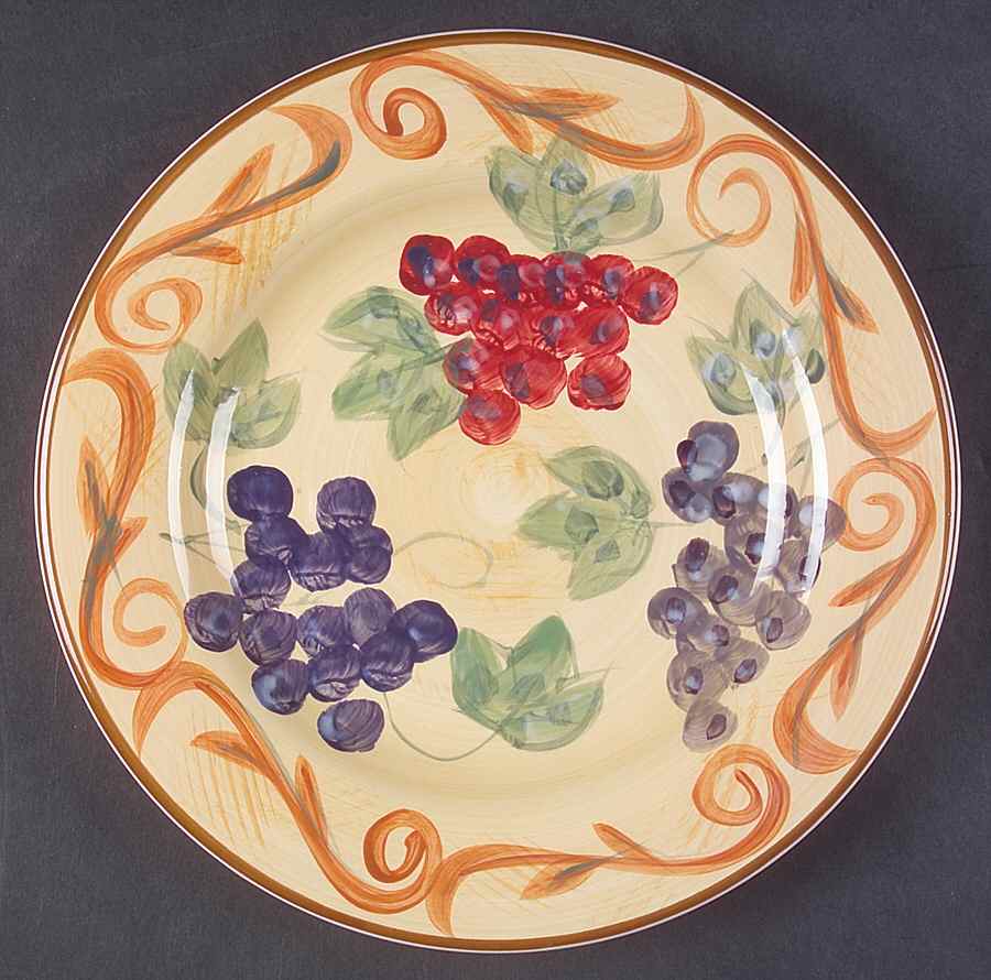 Venetian Grapes Salad/Dessert Plate by Gibson Designs-1