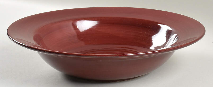 Sangria Shades Claret (Red) 14" Large Salad Serving Bowl by Gibson Designs-1