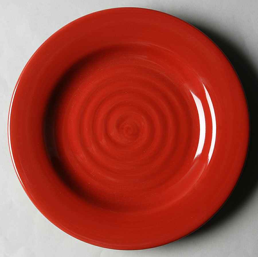 Circularity Shades Red Salad/Dessert Plate by Gibson Designs-1