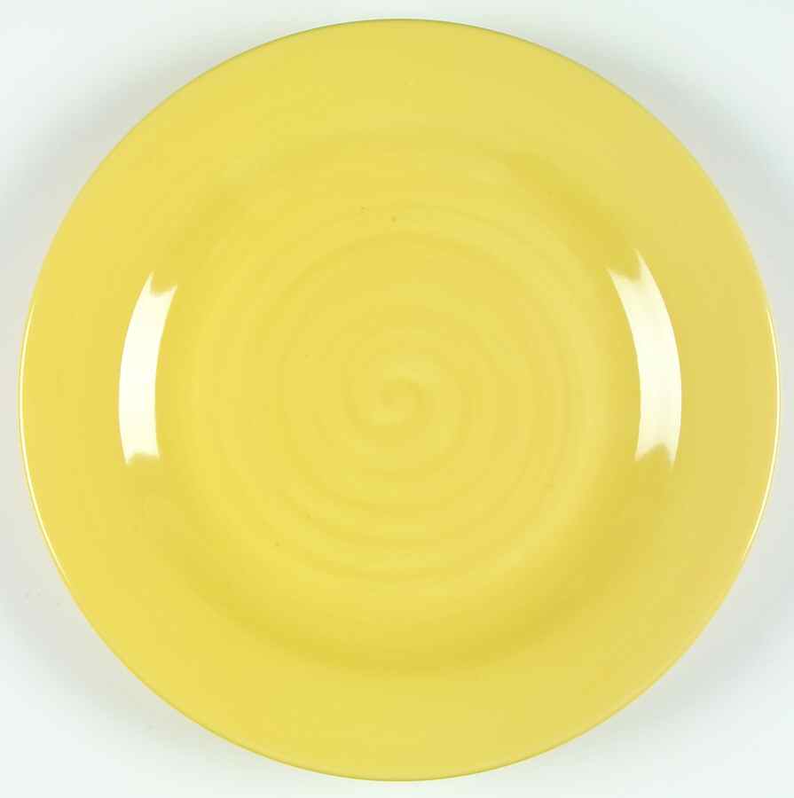 Circularity Shades Yellow Dinner Plate by Gibson Designs-1