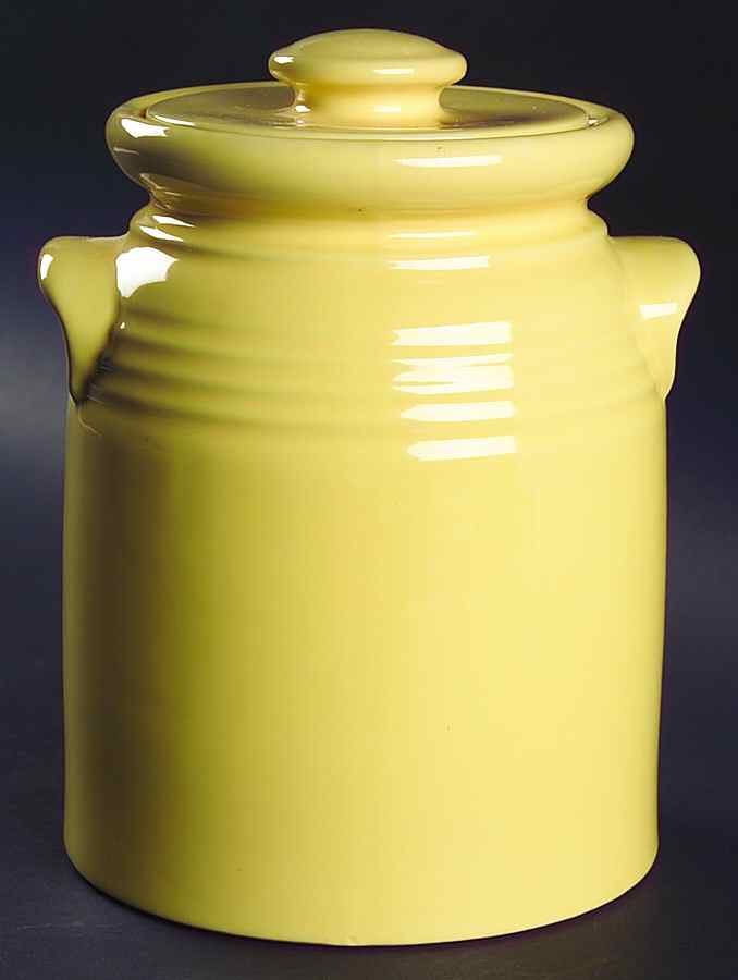 Circularity Shades Yellow Cookie Jar & Lid by Gibson Designs-1