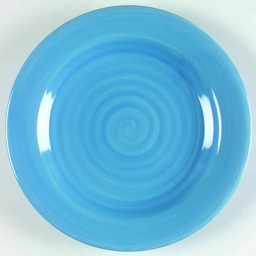Circularity Shades Blue Dinner Plate by Gibson Designs-1