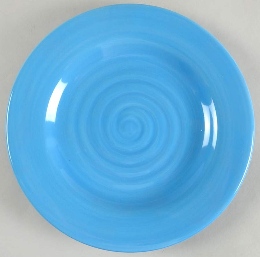 Circularity Shades Blue Salad/Dessert Plate by Gibson Designs-1