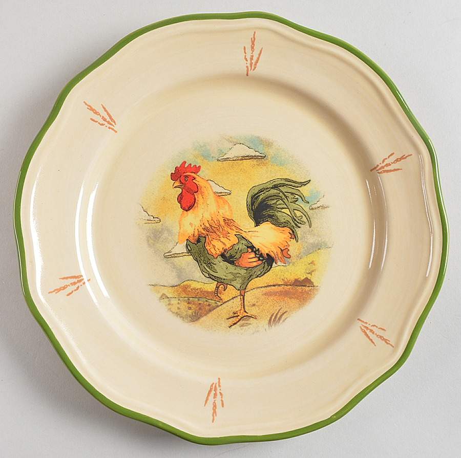 Royal Rooster Salad/Dessert Plate by Gibson Designs-1