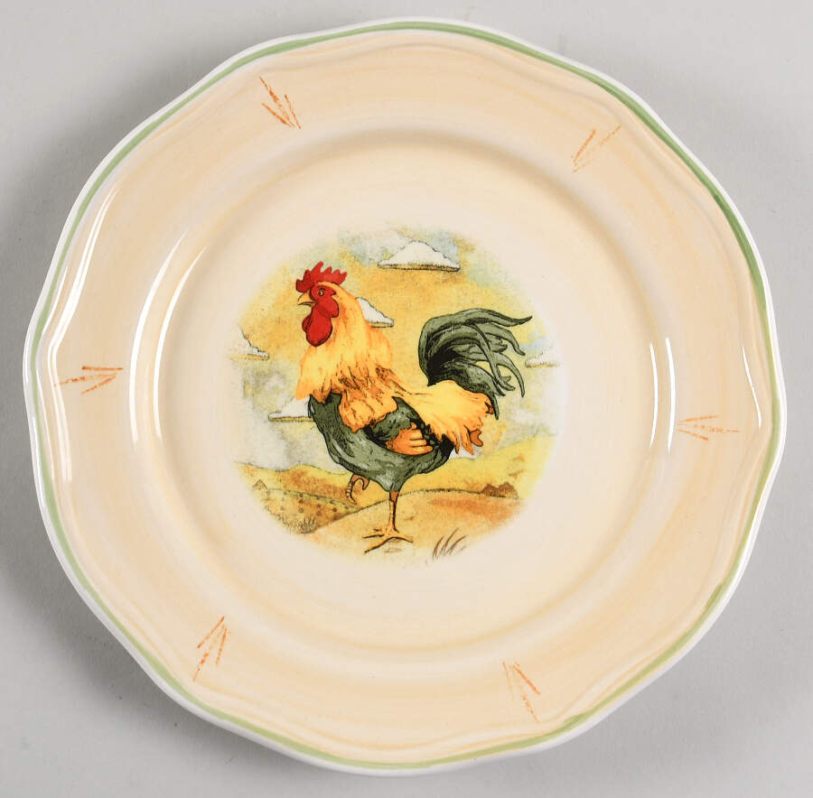 Royal Rooster Salad/Dessert Plate by Gibson Designs-1