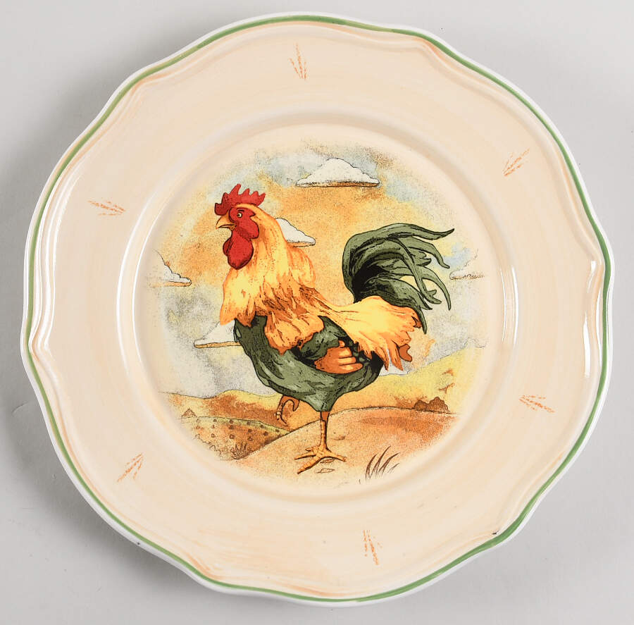 Royal Rooster Dinner Plate by Gibson Designs-1