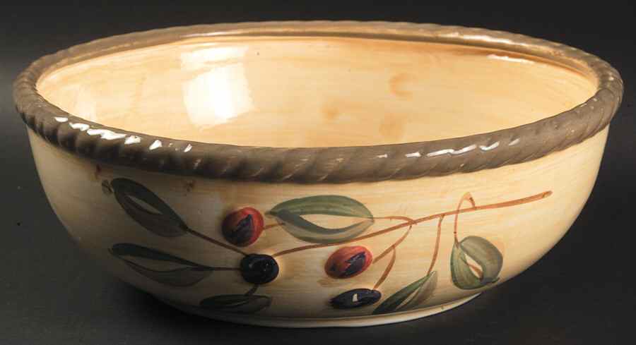 Bistro Italia 10" Round Vegetable Bowl by Gibson Designs-1