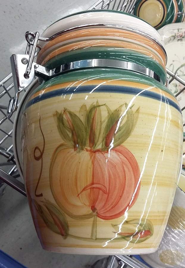 Antique Orchard Large Canister & Lid by Gibson Designs-1