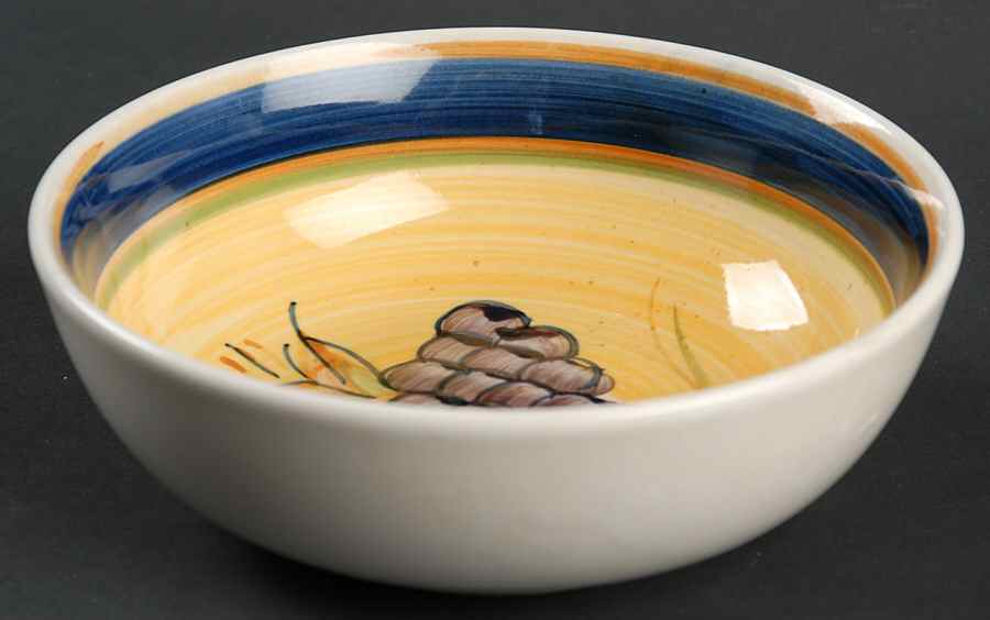 Antique Vineyard (Cobalt Band) Soup/Cereal Bowl by Gibson Designs-1
