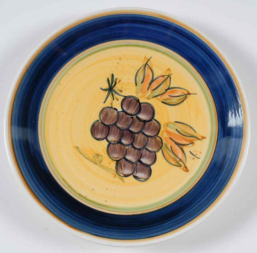 Antique Vineyard (Cobalt Band) Dinner Plate by Gibson Designs-1