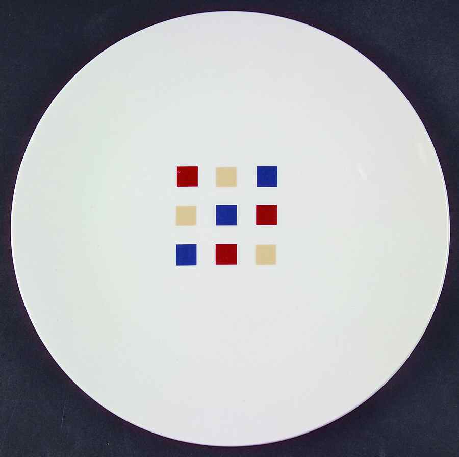 Sensations Block Dinner Plate by Gibson Designs-1