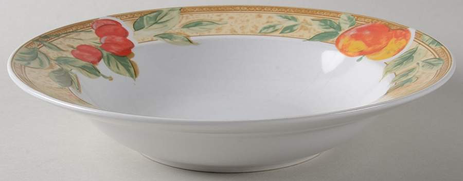 Fruit Grove (Cherries, Grapes) Large Rim Soup Bowl by Gibson Designs-1