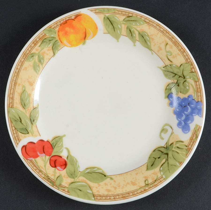 Fruit Grove (Cherries, Grapes) Bread & Butter Plate by Gibson Designs-1