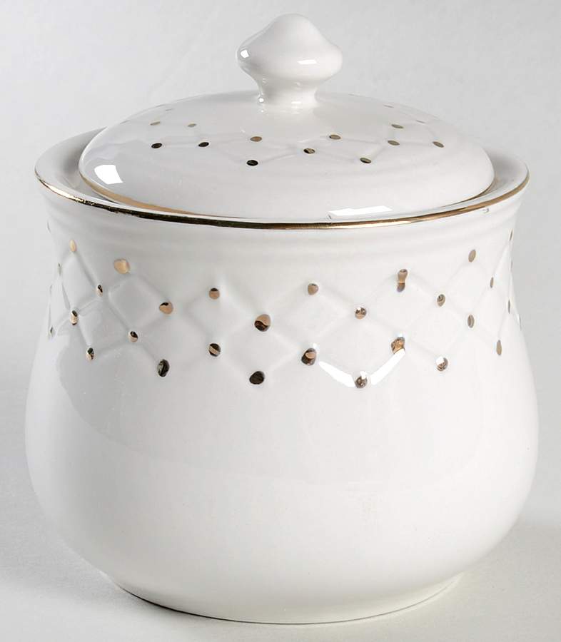 Golden Quilt Sugar Bowl & Lid by Gibson Designs-1