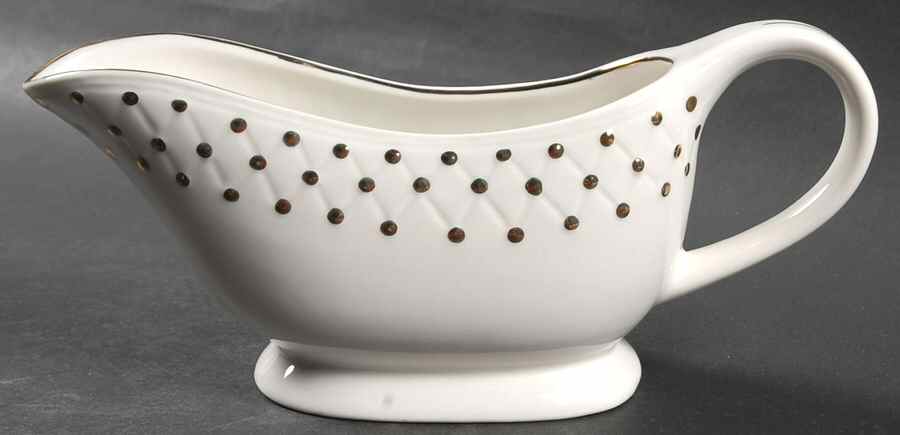 Golden Quilt Gravy Boat by Gibson Designs-1