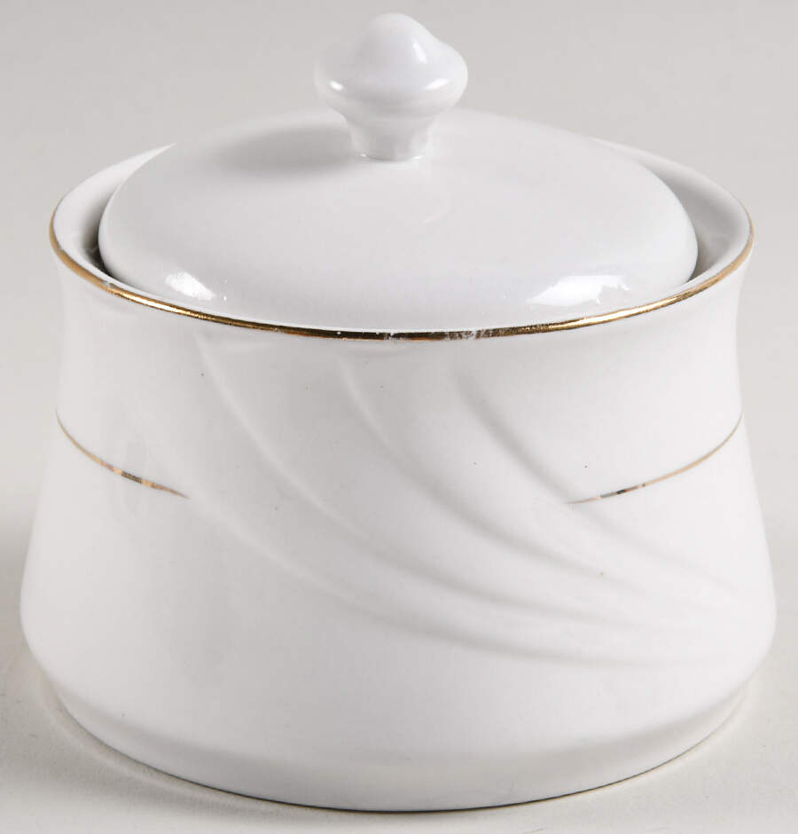 Golden Embrace Sugar Bowl & Lid by Gibson Designs-1