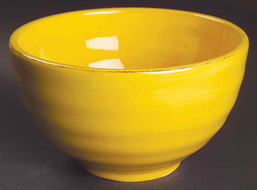 Sangria Shades Saffron (Yellow) Soup/Cereal Bowl by Gibson Designs-1