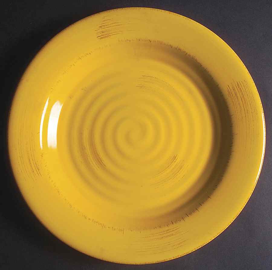 Sangria Shades Saffron (Yellow) Dinner Plate by Gibson Designs-1