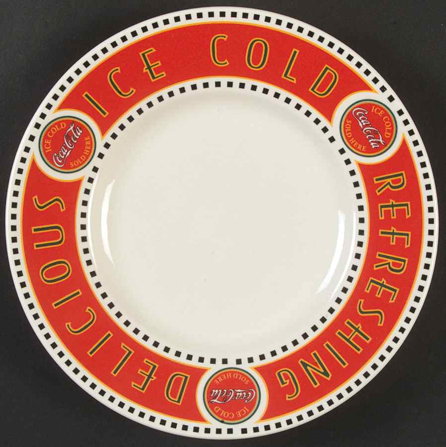Coca Cola Banner Salad/Dessert Plate by Gibson Designs-1