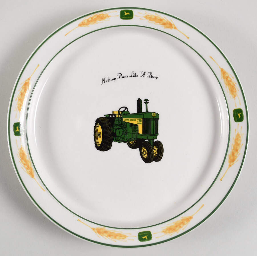 John Deere Amber Waves (Rim) Salad/Dessert Plate by Gibson Designs-1