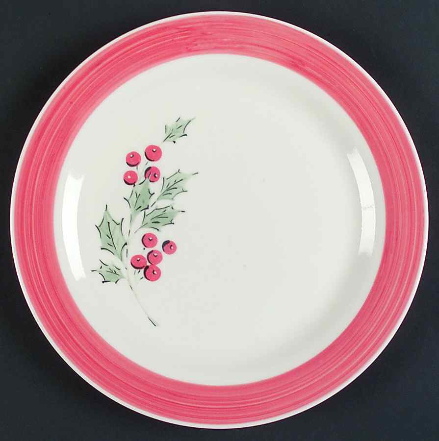Holiday Accent Red Dinner Plate by Gibson Designs-1