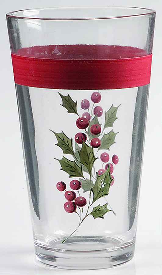 Holiday Accent Red 12 Oz Glassware Tumbler by Gibson Designs-1
