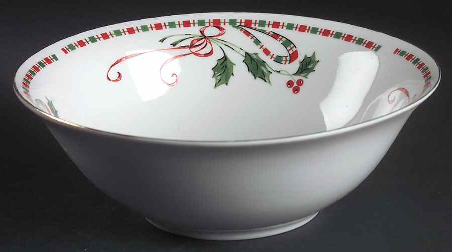 Festive Traditions 8" Round Vegetable Bowl by Gibson Designs-1