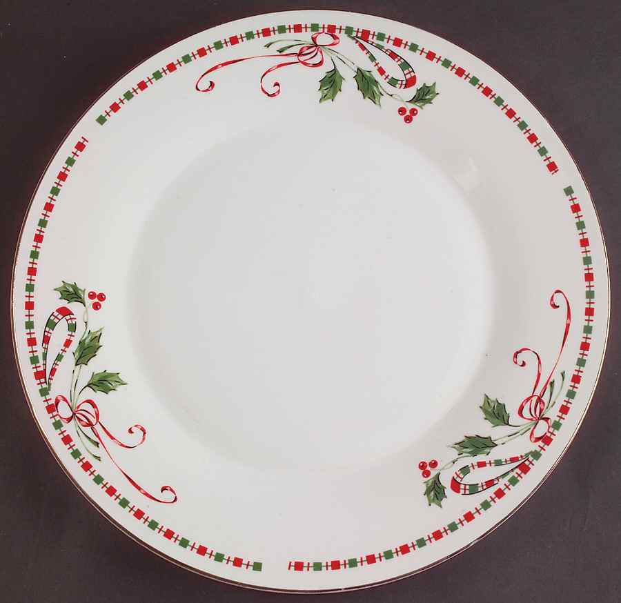 Festive Traditions 12" Chop Plate (Round Platter) by Gibson Designs-1