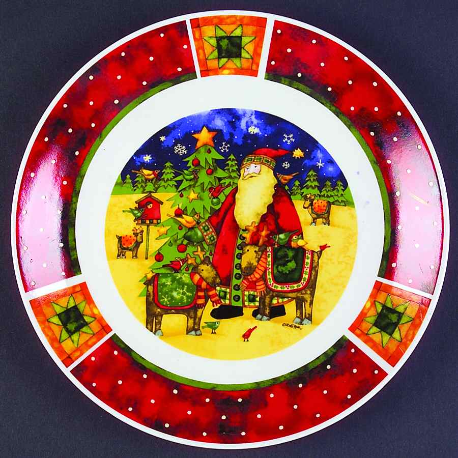 Twilight Santa Dinner Plate by Gibson Designs-1