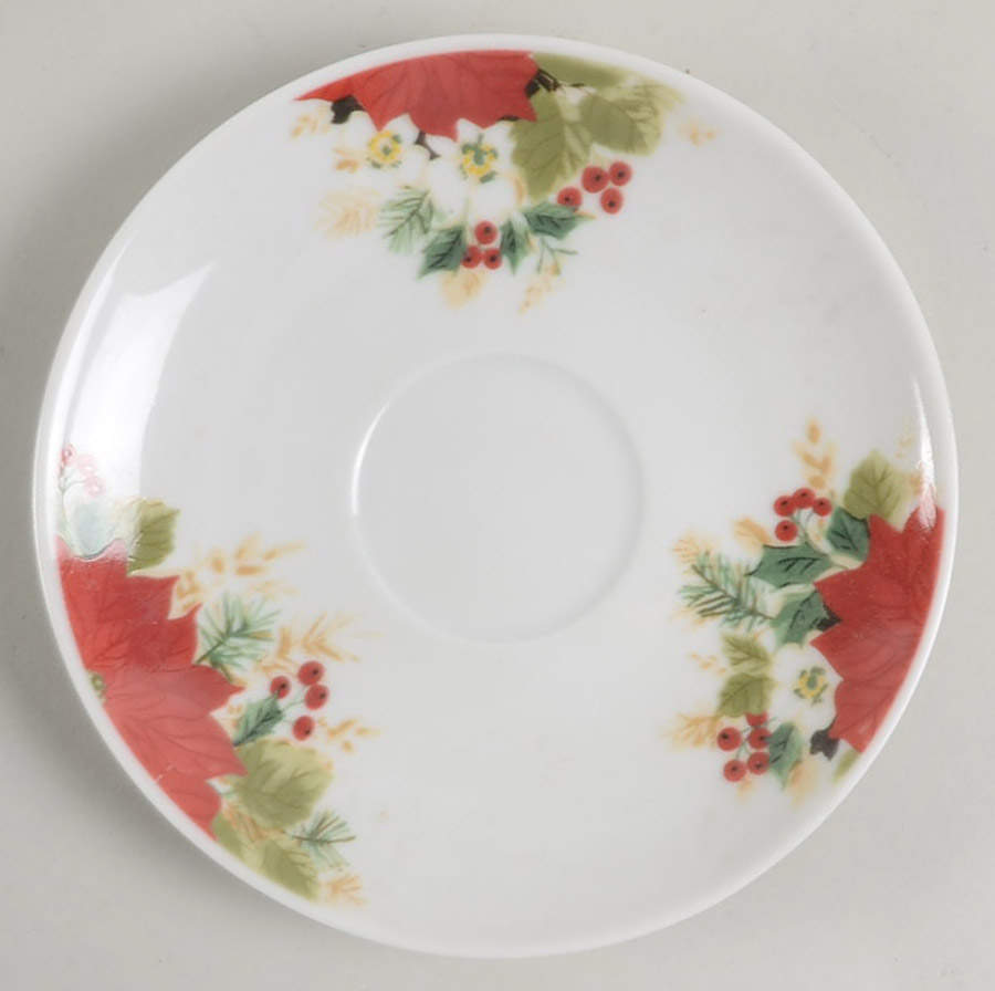 Holiday Grace Saucer for Flat Cup by Gibson Designs-1