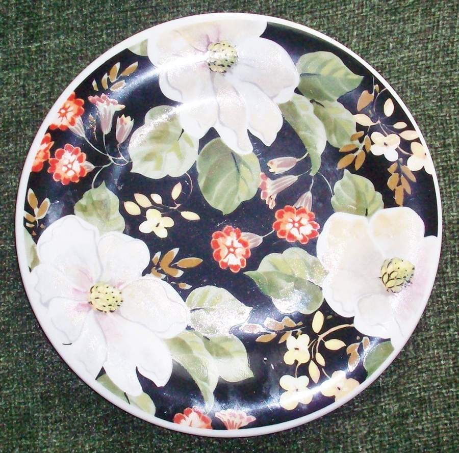 Magnolia Twilight Salad Plate by Gibson Designs-1