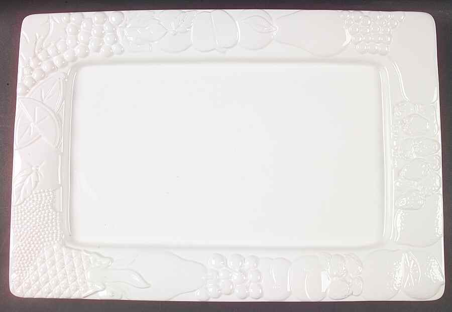 Fruit 18" Rectangular Serving Platter by Gibson Designs-1