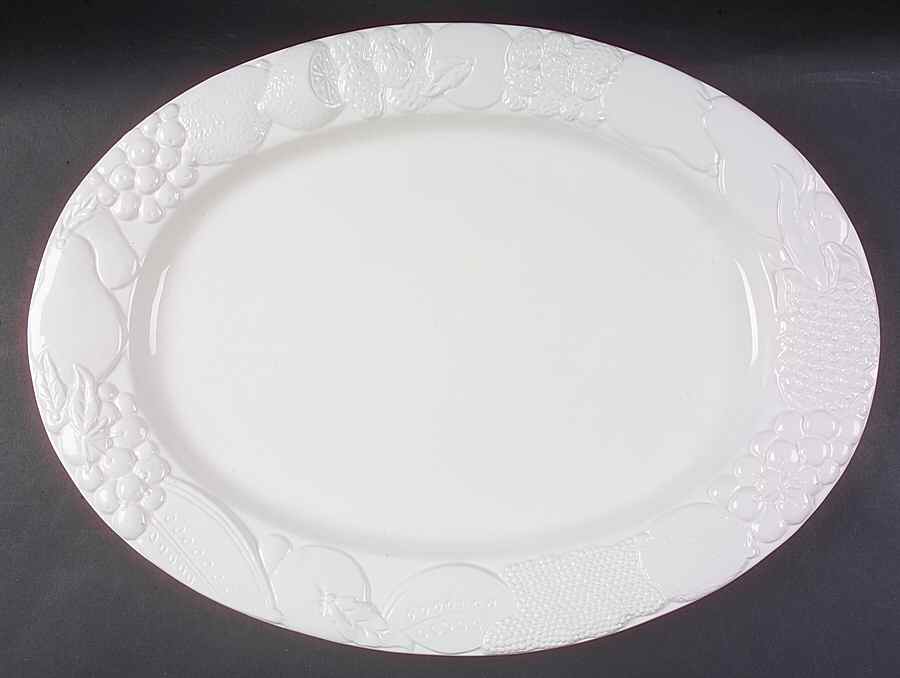 Fruit 19" Oval Serving Platter by Gibson Designs-1