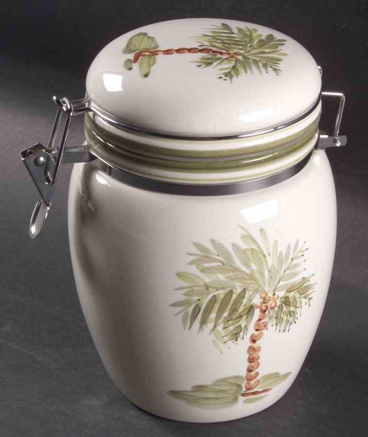 Palm Court Medium Canister & Lid by Gibson Designs-1