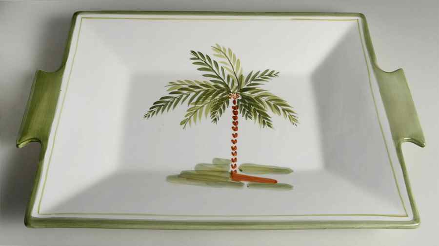 Palm Court 18" Handled Tray by Gibson Designs-1