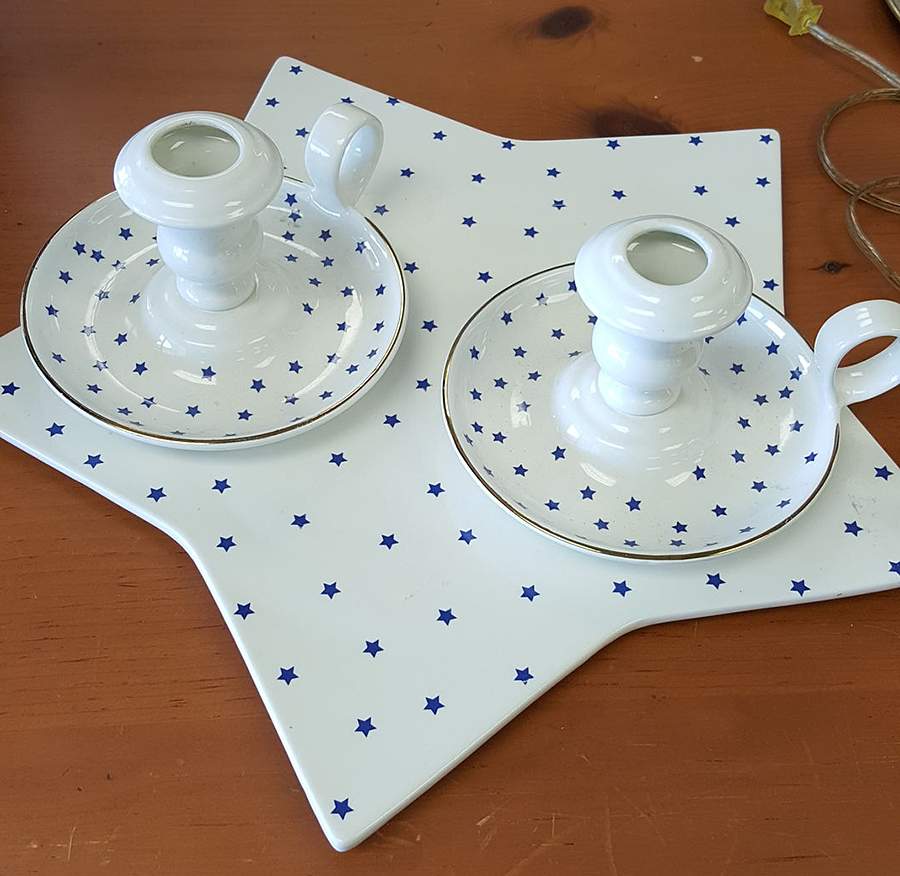 GIN181 Handled Candleholder by Ginori 1735-1