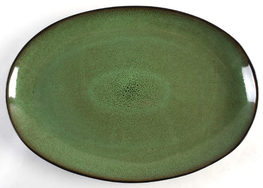 Fusion Wasabi 15" Oval Serving Platter by Gabbay-1