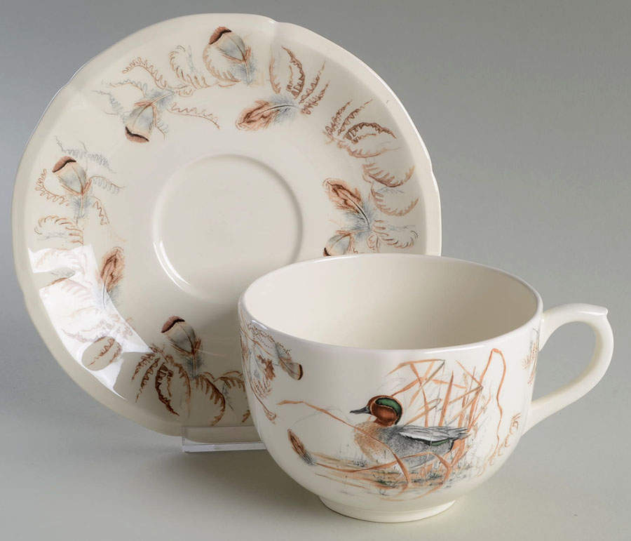 Sologne Jumbo Cup & Saucer Set by Faiencerie De Gien-1